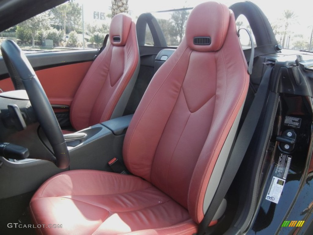 Black/Red Interior 2009 Mercedes-Benz SLK 350 Roadster Photo #59286175