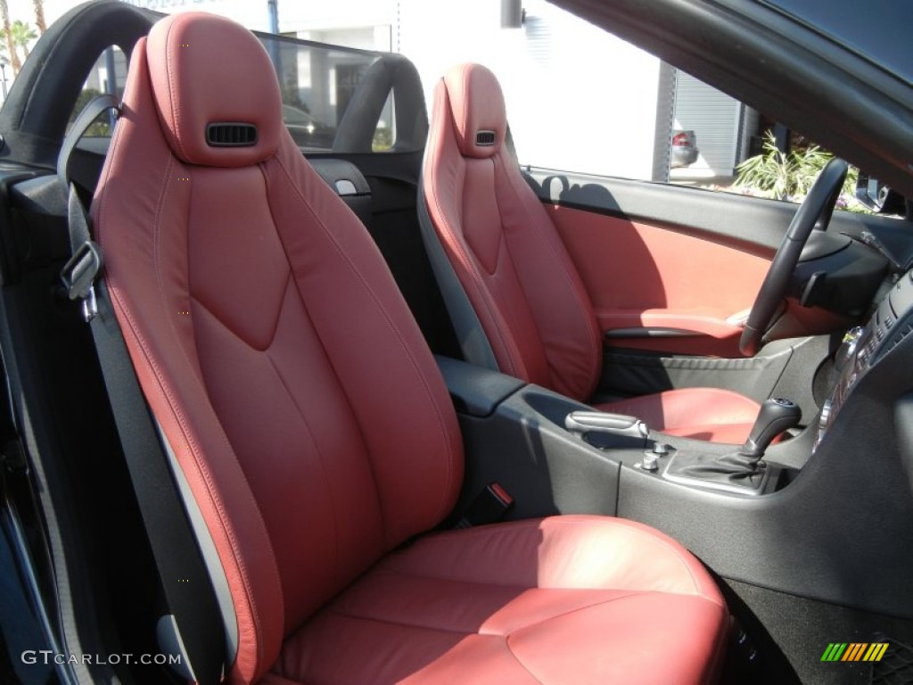 Black/Red Interior 2009 Mercedes-Benz SLK 350 Roadster Photo #59286202