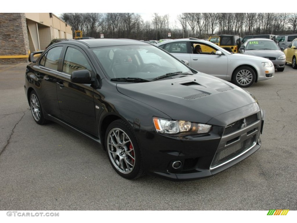 2008 Lancer Evolution MR - Phantom Black Pearl / Black photo #1