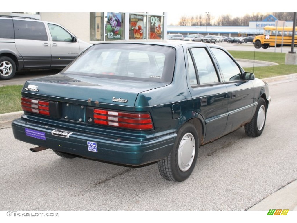 1993 Sundance Sedan - Emerald Green Pearl Metallic / Gray photo #4