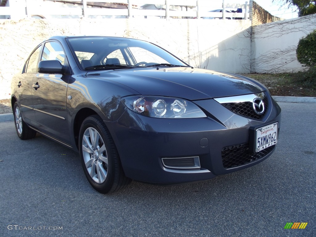 2007 MAZDA3 i Sedan - Galaxy Gray Mica / Black photo #1