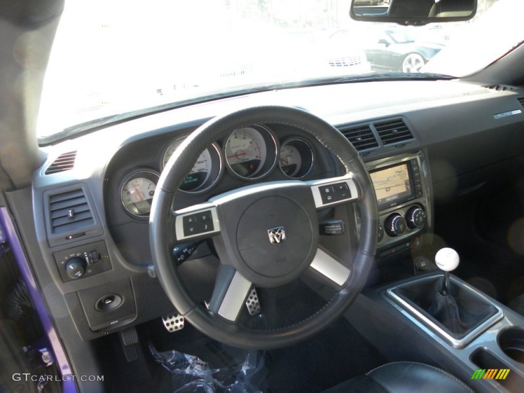 2010 Dodge Challenger SRT8 Dark Slate Gray Steering Wheel Photo #59291164
