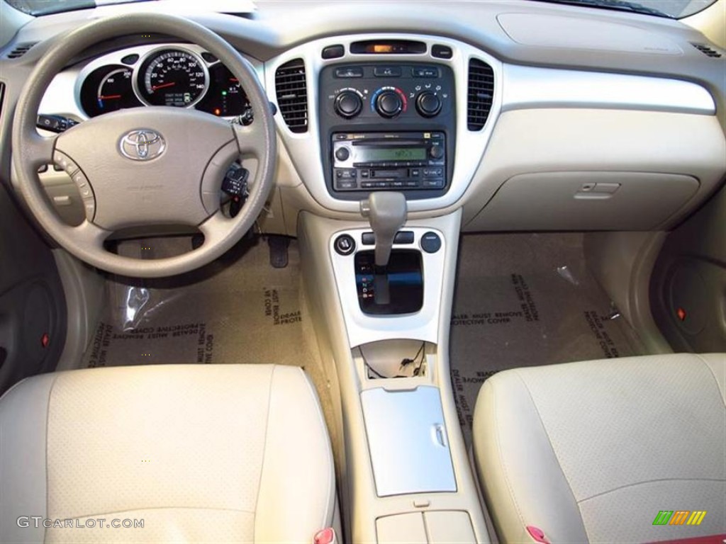 2007 Toyota Highlander Hybrid Ivory Beige Dashboard Photo #59291253