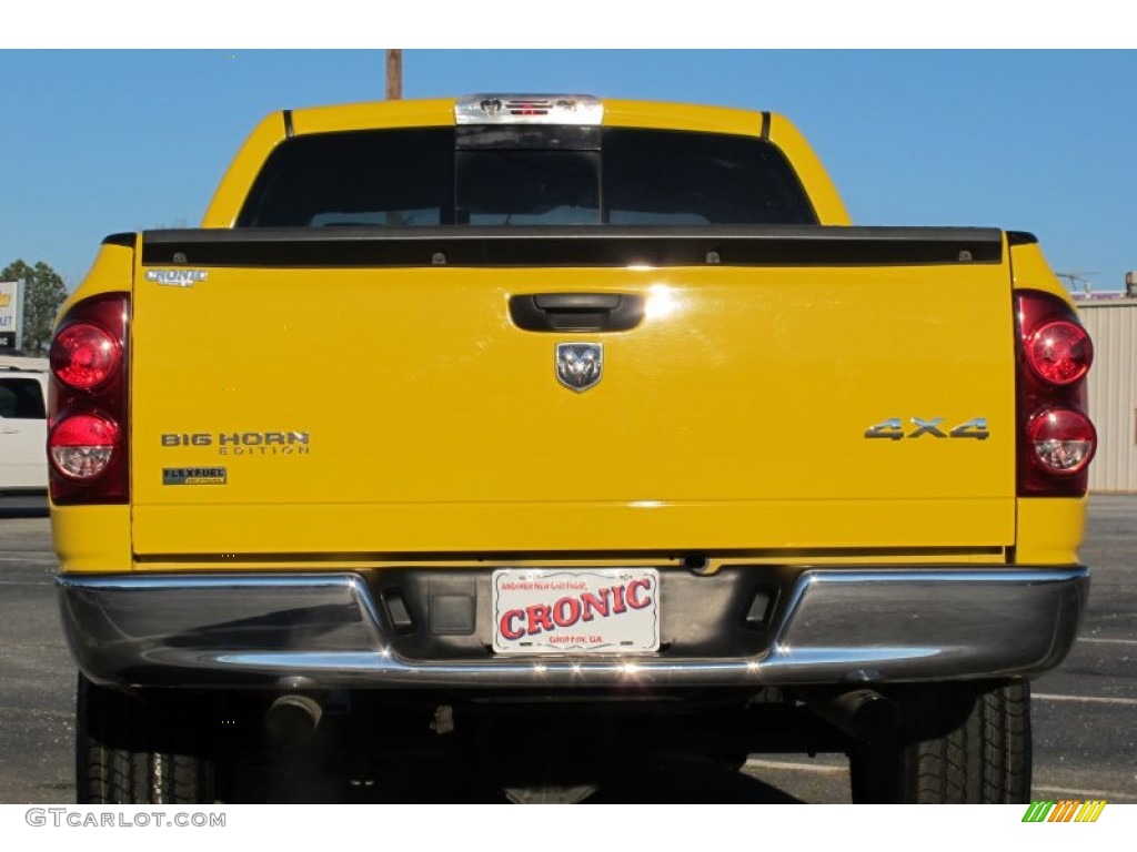 2007 Ram 1500 Big Horn Edition Quad Cab 4x4 - Detonator Yellow / Medium Slate Gray photo #6