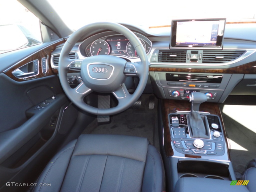 2012 Audi A7 3.0T quattro Prestige Black Dashboard Photo #59300561