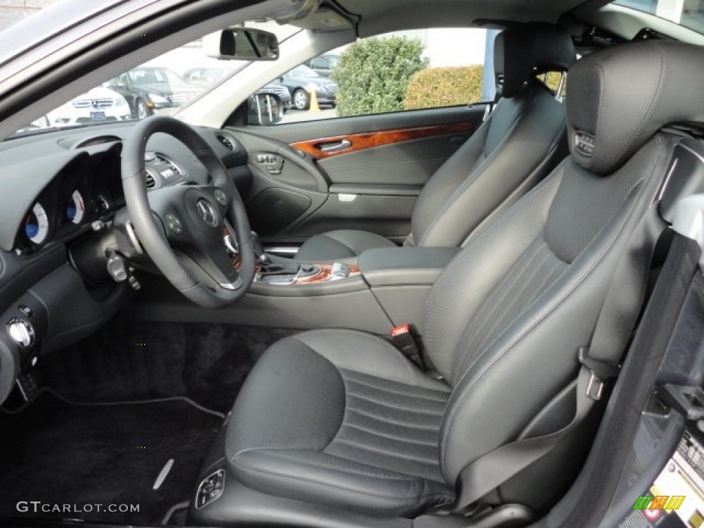 Black Interior 2009 Mercedes-Benz SL 550 Roadster Photo #59300675