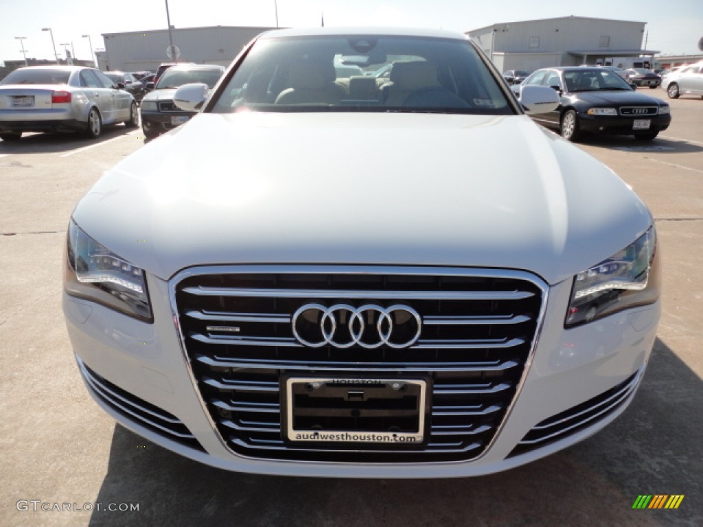 2012 A8 4.2 quattro - Glacier White Metallic / Velvet Beige photo #2
