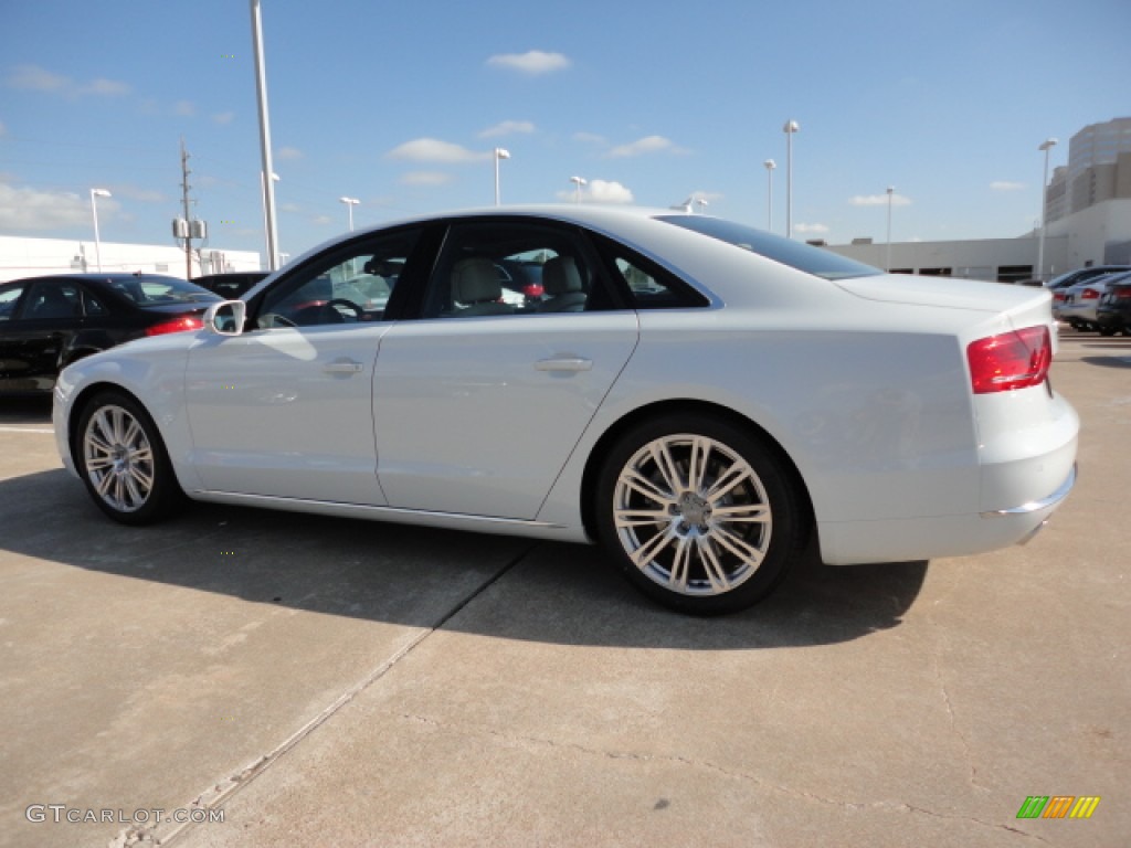 Glacier White Metallic 2012 Audi A8 4.2 quattro Exterior Photo #59300772