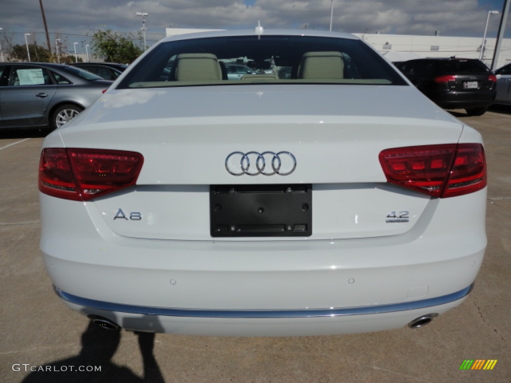 2012 A8 4.2 quattro - Glacier White Metallic / Velvet Beige photo #4