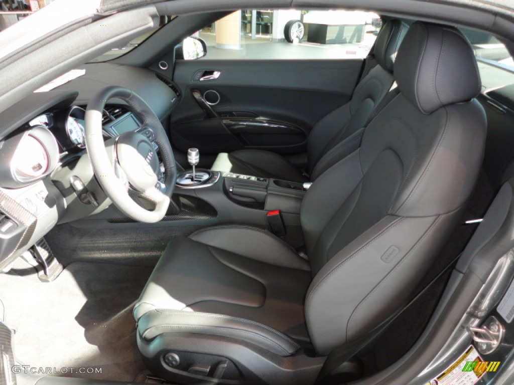 Black Interior 2012 Audi R8 Spyder 5.2 FSI quattro Photo #59300972