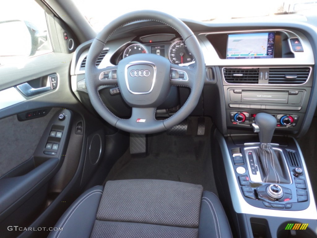 2012 Audi A4 2.0T quattro Sedan Black Dashboard Photo #59301062