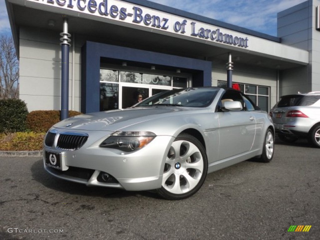 2005 6 Series 645i Convertible - Silver Grey Metallic / Cream Beige photo #1