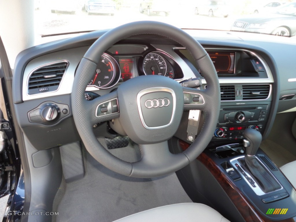 2012 Audi A5 2.0T quattro Coupe Light Gray Dashboard Photo #59301230