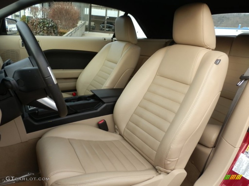 Medium Parchment Interior 2009 Ford Mustang GT Premium Convertible Photo #59304299