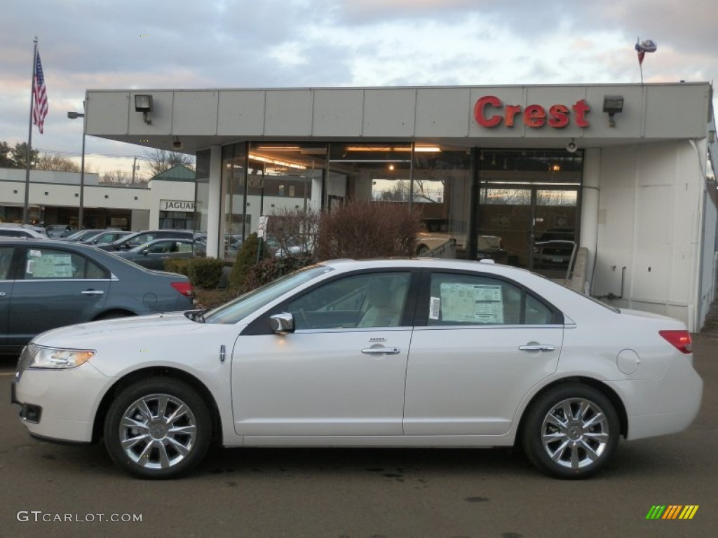 2012 MKZ AWD - White Platinum Metallic Tri-Coat / Cashmere photo #1