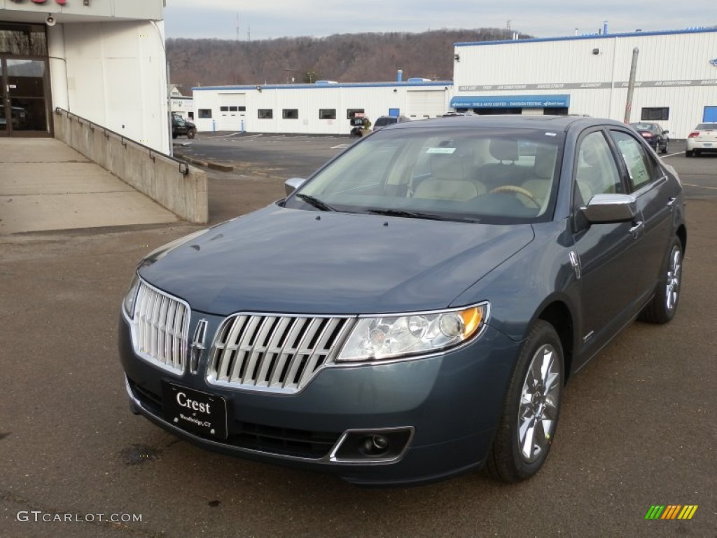 2012 MKZ Hybrid - Steel Blue Metallic / Light Camel photo #2