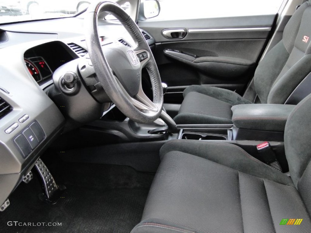 Black Interior 2010 Honda Civic Si Sedan Photo #59306120