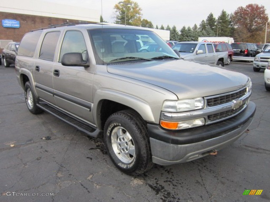 2003 Suburban 1500 LT 4x4 - Light Pewter Metallic / Tan/Neutral photo #1