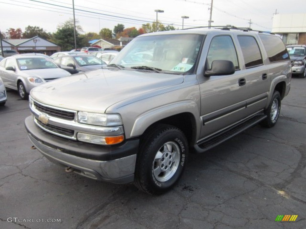 2003 Suburban 1500 LT 4x4 - Light Pewter Metallic / Tan/Neutral photo #3