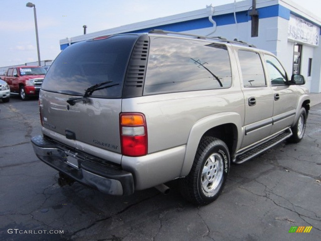 2003 Suburban 1500 LT 4x4 - Light Pewter Metallic / Tan/Neutral photo #7