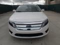 2012 White Platinum Tri-Coat Ford Fusion Hybrid  photo #8