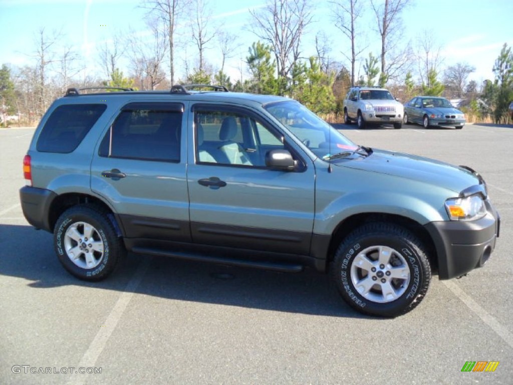 2007 Escape XLT V6 4WD - Titanium Green Metallic / Medium/Dark Flint photo #3