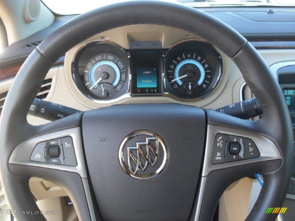 2012 Buick LaCrosse FWD Cashmere Steering Wheel Photo #59313665