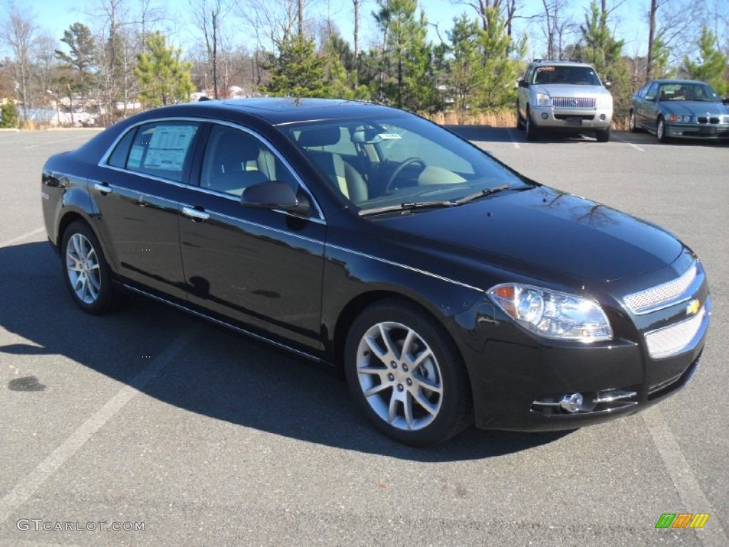 2012 Malibu LTZ - Black Granite Metallic / Cocoa/Cashmere photo #2