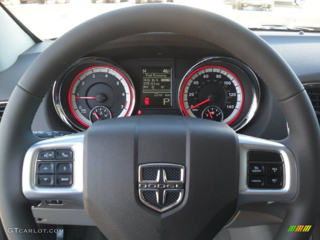 2012 Dodge Durango SXT Dark Graystone/Medium Graystone Steering Wheel Photo #59317187