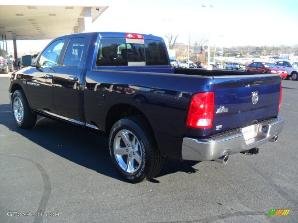 2012 Ram 1500 Big Horn Quad Cab - True Blue Pearl / Dark Slate Gray/Medium Graystone photo #4