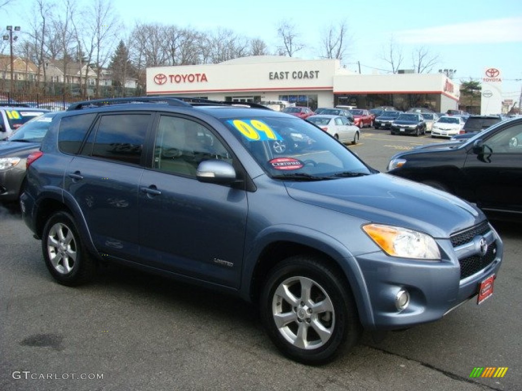 2009 RAV4 Limited V6 4WD - Pacific Blue Metallic / Ash Gray photo #1