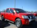 2005 Red Alert Nissan Titan SE Crew Cab 4x4  photo #3