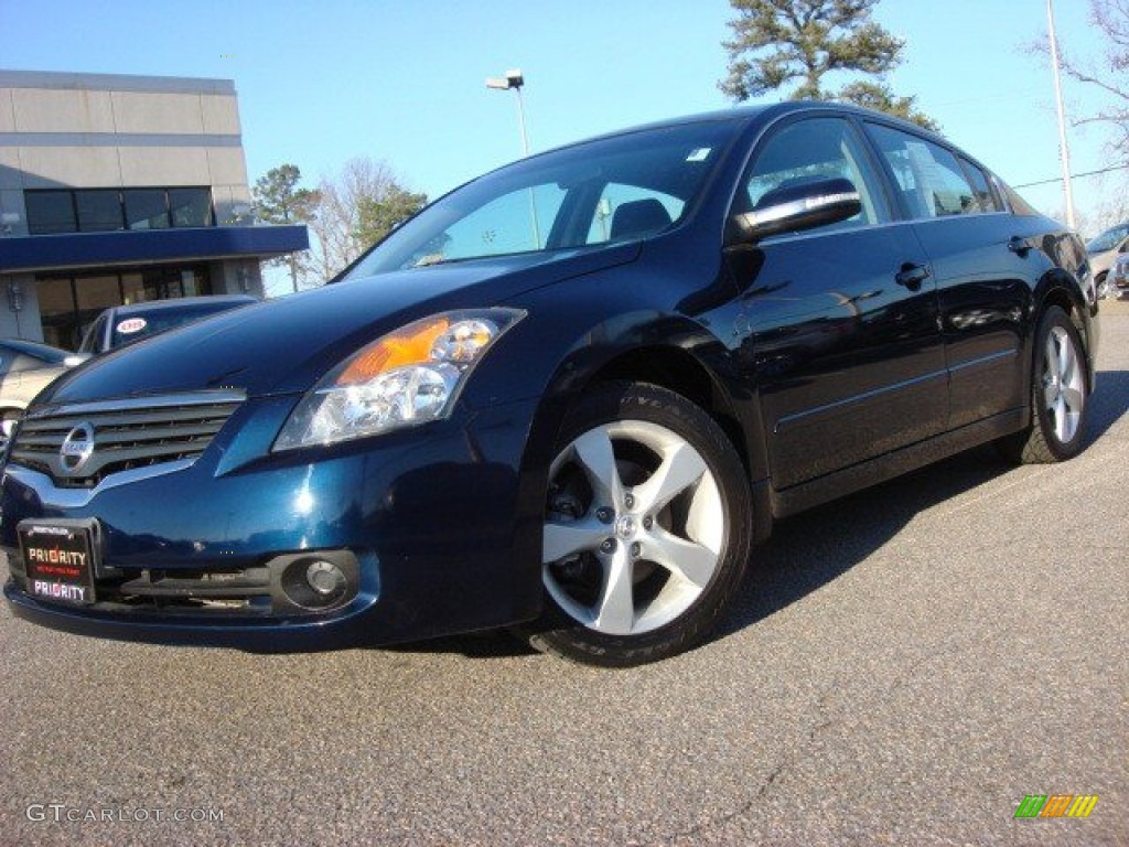 2007 Altima 3.5 SE - Majestic Blue Metallic / Frost photo #1