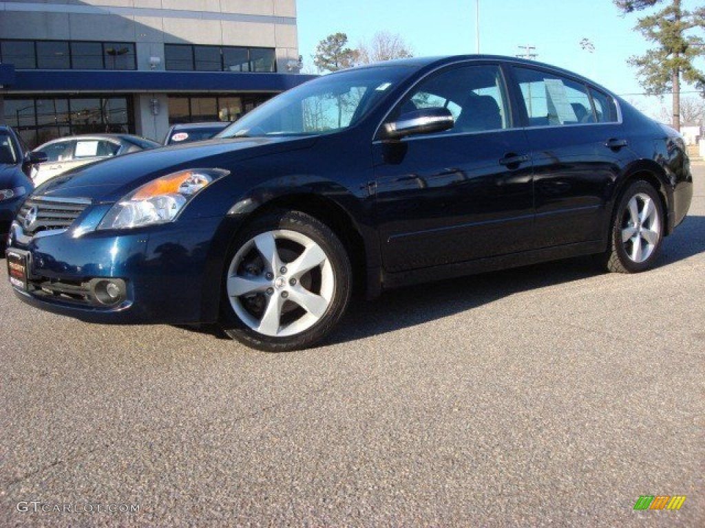 2007 Altima 3.5 SE - Majestic Blue Metallic / Frost photo #2