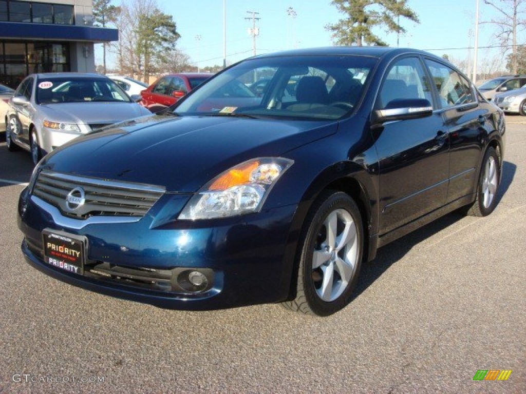 2007 Altima 3.5 SE - Majestic Blue Metallic / Frost photo #8