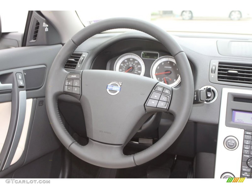 2012 Volvo C70 T5 Calcite/Off Black Steering Wheel Photo #59327672