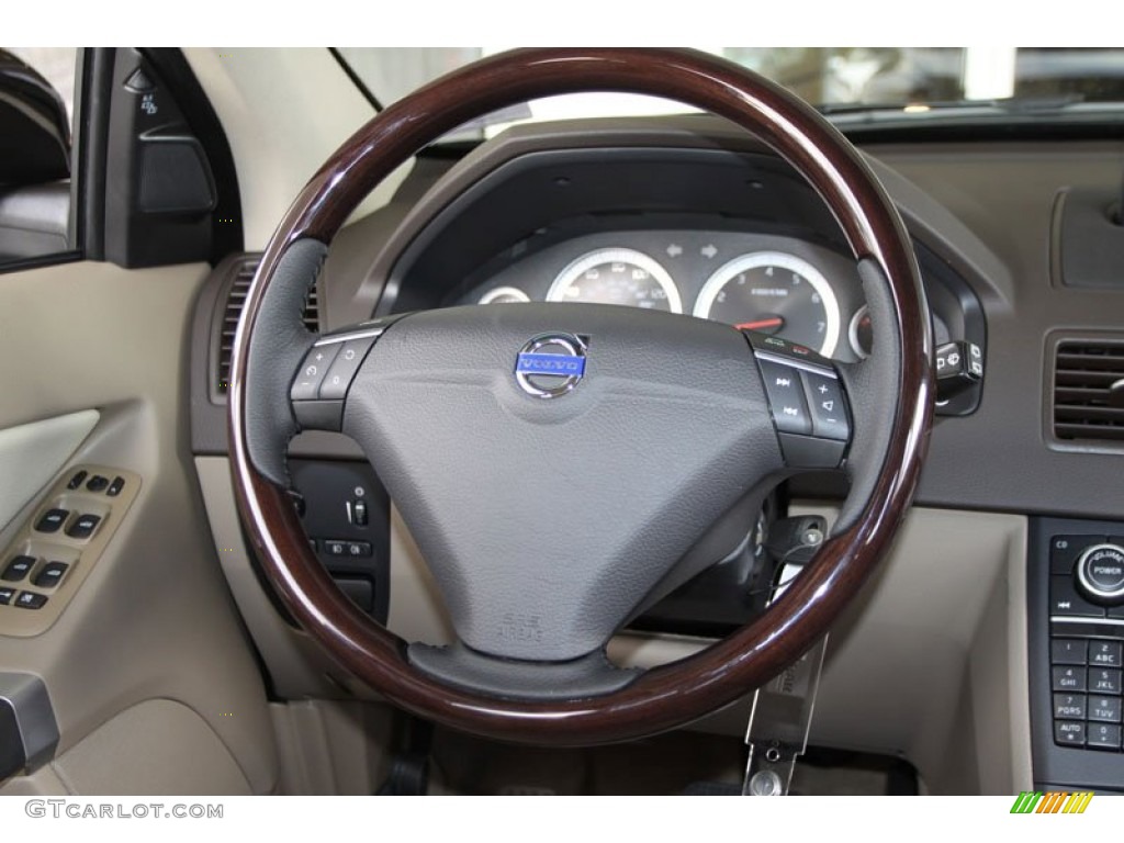 2012 Volvo XC90 3.2 AWD Beige Steering Wheel Photo #59329738