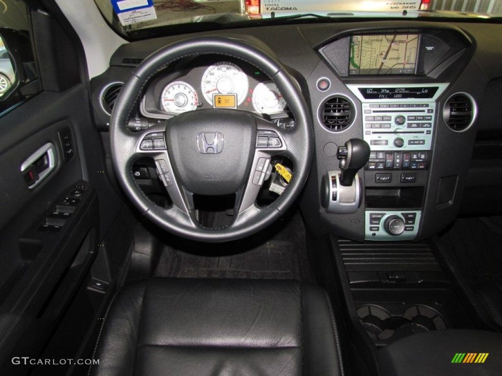 2011 Honda Pilot Touring Black Dashboard Photo #59330542
