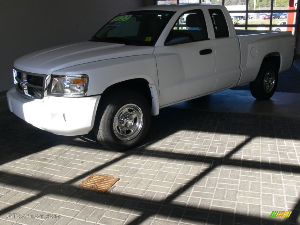 2011 Dakota ST Extended Cab - Bright White / Dark Slate Gray/Medium Slate Gray photo #1