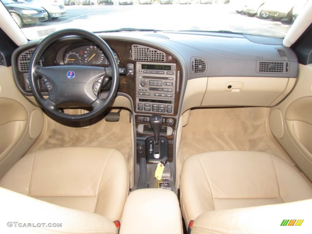 2003 9-5 Linear Sedan - Polar White / Sand Beige photo #13