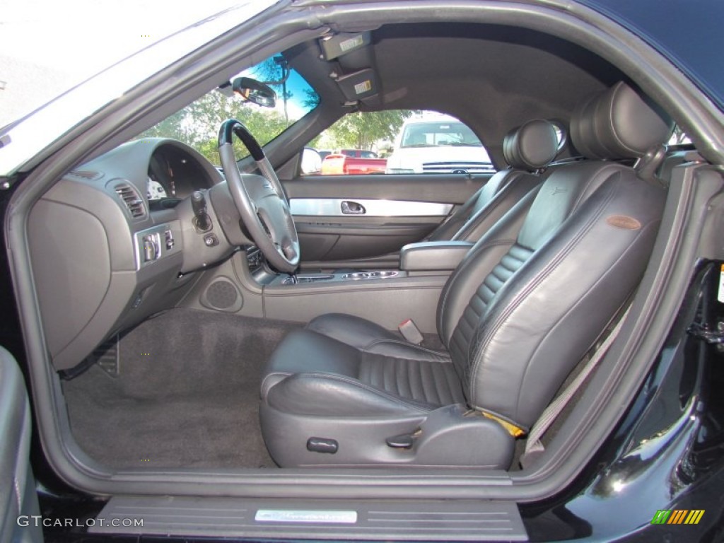 Midnight Black Interior 2002 Ford Thunderbird Premium Roadster Photo #59333680