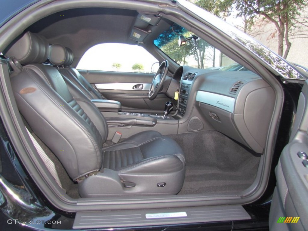 Midnight Black Interior 2002 Ford Thunderbird Premium Roadster Photo #59333689