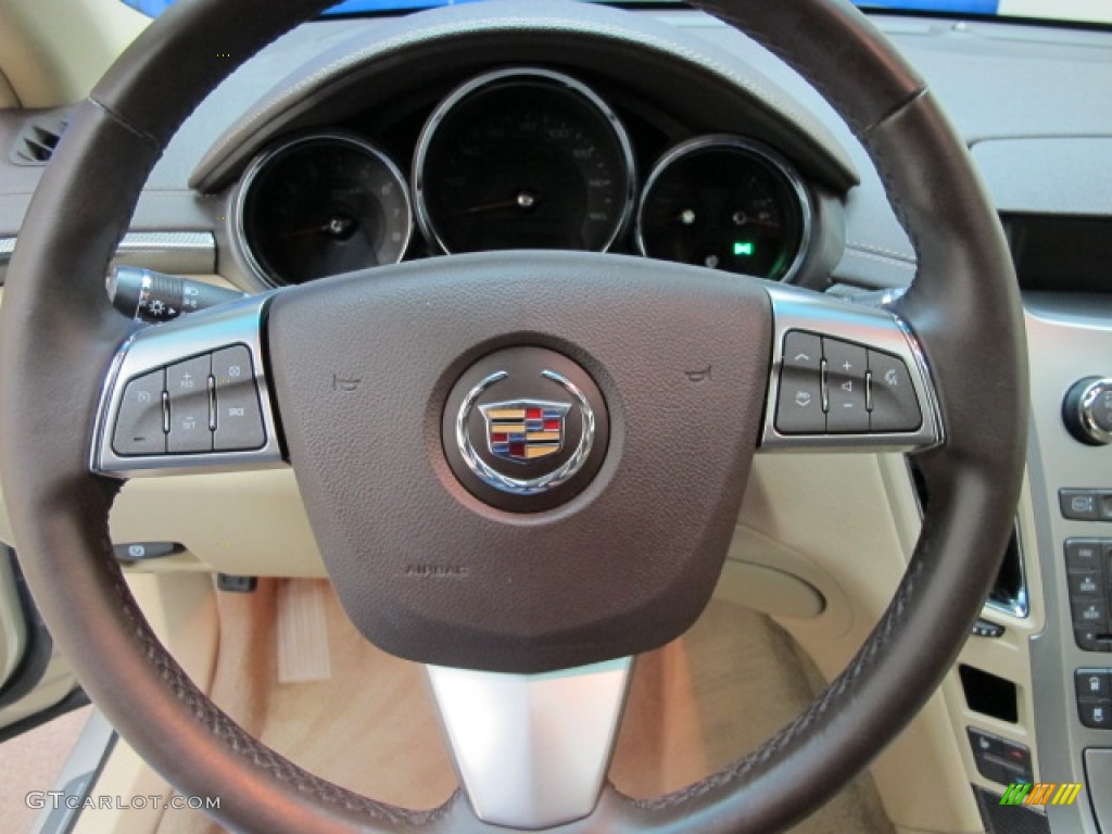 2009 Cadillac CTS 4 AWD Sedan Cashmere/Cocoa Steering Wheel Photo #59333722