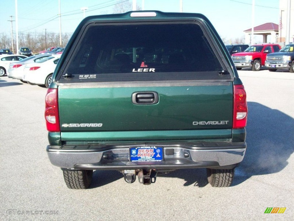 2003 Silverado 1500 LS Crew Cab 4x4 - Dark Green Metallic / Tan photo #13