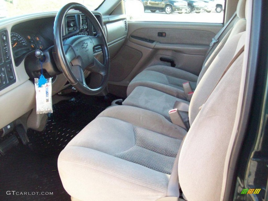 2003 Silverado 1500 LS Crew Cab 4x4 - Dark Green Metallic / Tan photo #18