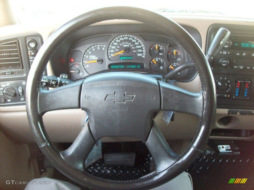 2003 Silverado 1500 LS Crew Cab 4x4 - Dark Green Metallic / Tan photo #22