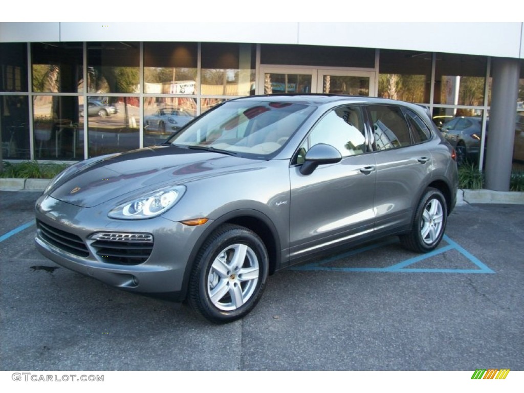 Meteor Grey Metallic 2012 Porsche Cayenne S Hybrid Exterior Photo #59335447