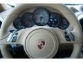 Luxor Beige 2012 Porsche Cayenne S Hybrid Steering Wheel