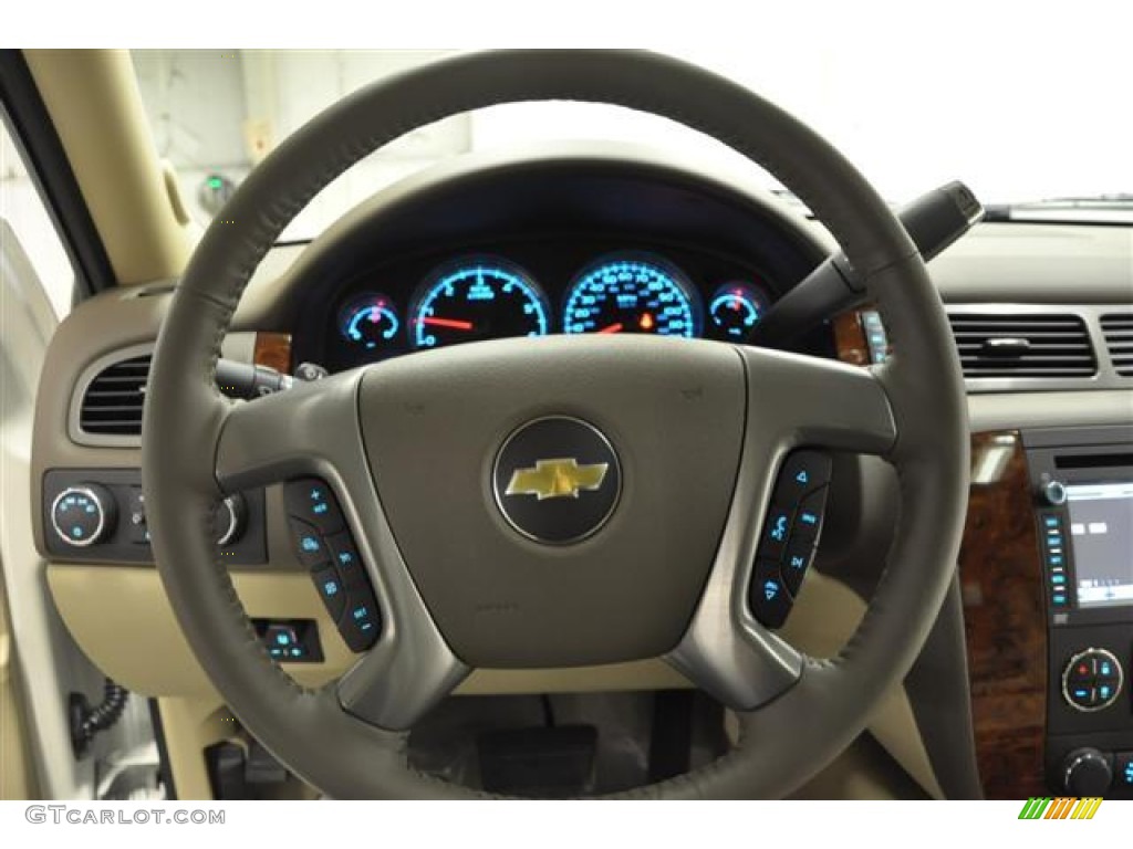 2012 Chevrolet Avalanche LTZ 4x4 Dark Cashmere/Light Cashmere Steering Wheel Photo #59335777