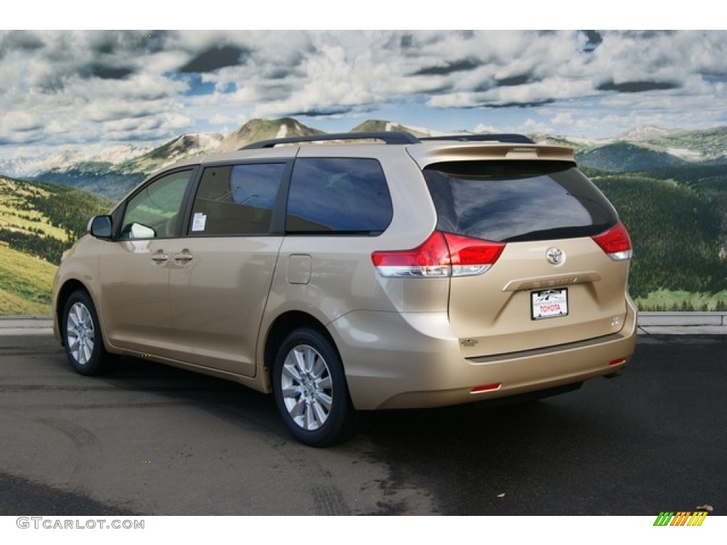 2012 Sienna LE AWD - Sandy Beach Metallic / Bisque photo #3